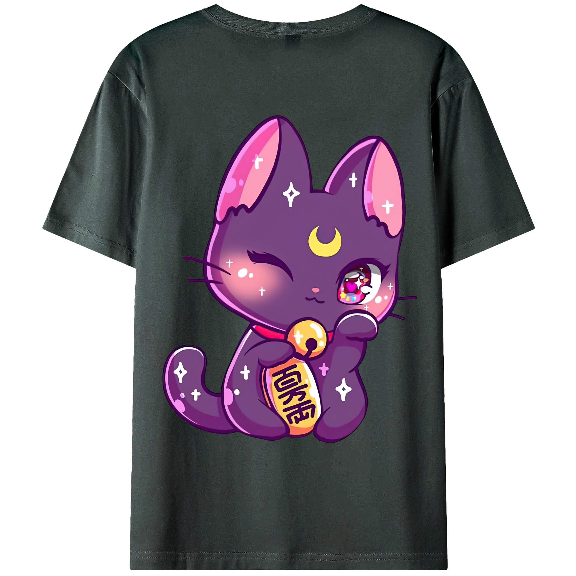 （画像用） 美少女戦士セーラームーン Sailor Moon 綿100％ メンズ半袖Tシャツ（バックプリント） 通気性